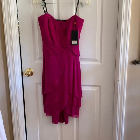 Tadashi women's size 4 NWT Magenta spaghetti strep semi formal dress Tadashi women's size 4 NWT Magenta spaghetti strep semi formal dress